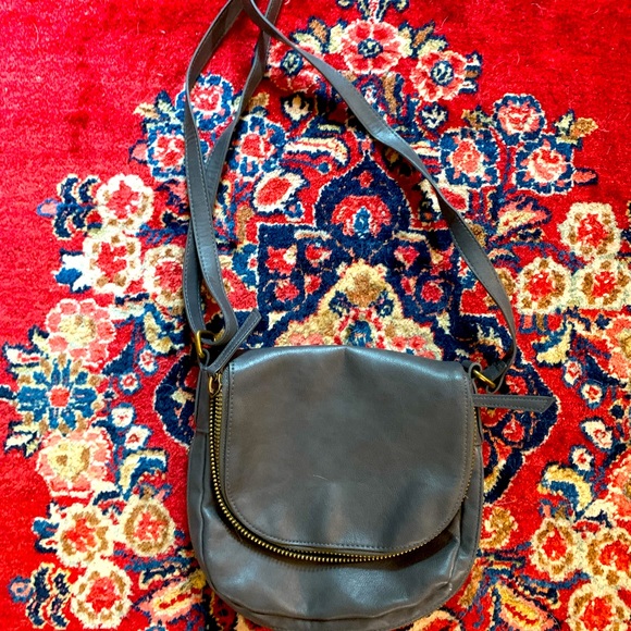 Faux leather multi compartment crossbody bag. Never used. - Picture 2 of 5